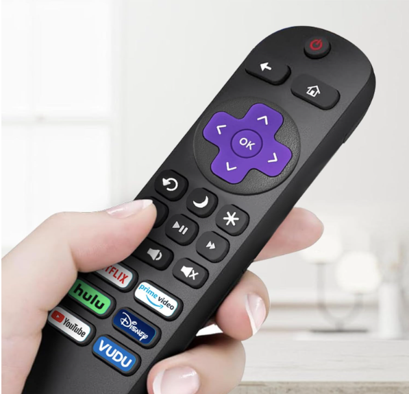 Universal Roku Replacement Remote – Compatible with TCL, Hisense, Onn, Philips, and More | High-Quality IR Control for Roku TVs with YouTube, Netflix & Hulu Buttons